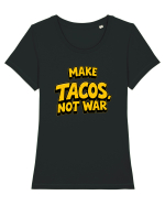MAKE TACOS, NOT WAR 2 Tricou mânecă scurtă guler larg fitted Damă Expresser