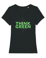 THINK GREEN 1 Tricou mânecă scurtă guler larg fitted Damă Expresser