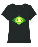 THINK GREEN 2 Tricou mânecă scurtă guler larg fitted Damă Expresser
