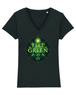 FEEL GREEN 1 Tricou mânecă scurtă guler V Damă Evoker