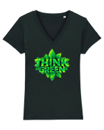 THINK GREEN 3 Tricou mânecă scurtă guler V Damă Evoker