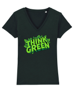 THINK GREEN 4 Tricou mânecă scurtă guler V Damă Evoker