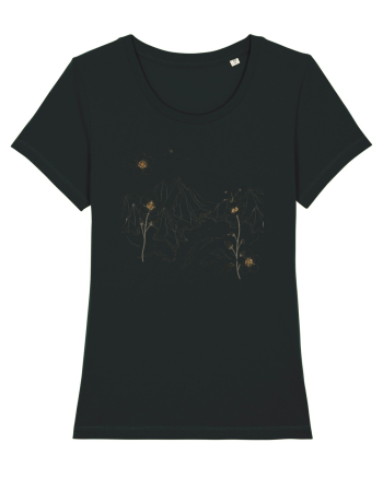 FLORAL GEOMETRIC PEISAJ MUNTE Black