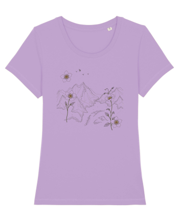 FLORAL GEOMETRIC PEISAJ MUNTE Lavender Dawn