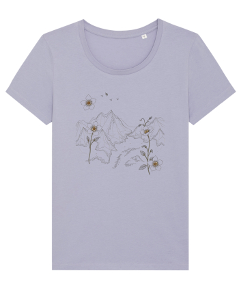 FLORAL GEOMETRIC PEISAJ MUNTE Lavender