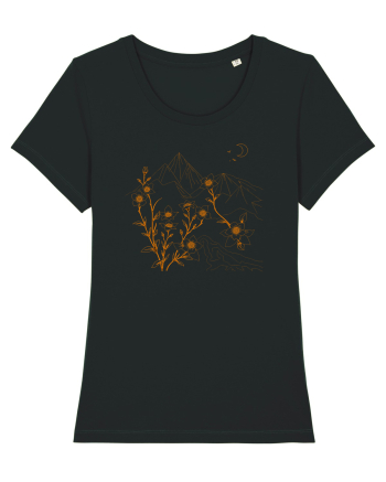 FLORAL GEOMETRIC PEISAJ MUNTE 2 Black