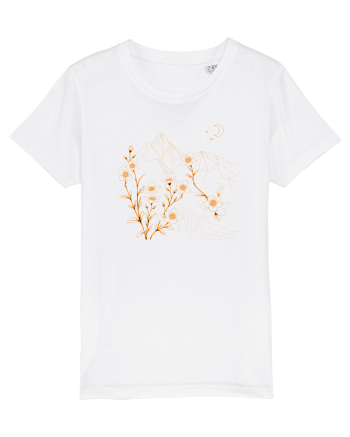 FLORAL GEOMETRIC PEISAJ MUNTE 2 White