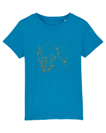 FLORAL GEOMETRIC PEISAJ MUNTE 2 Azur