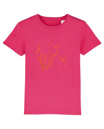 FLORAL GEOMETRIC PEISAJ MUNTE 2 Raspberry