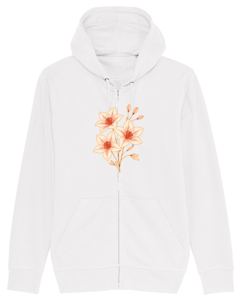 FLORAL GEOMETRIC HIBISCUS  White