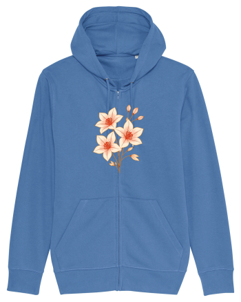 FLORAL GEOMETRIC HIBISCUS  Bright Blue