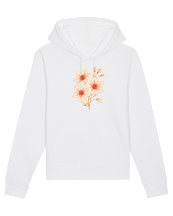 FLORAL GEOMETRIC HIBISCUS  White