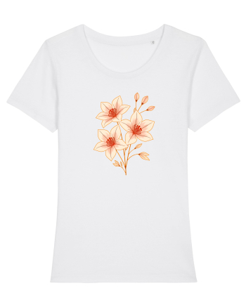FLORAL GEOMETRIC HIBISCUS  White