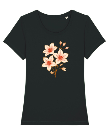 FLORAL GEOMETRIC HIBISCUS  Black