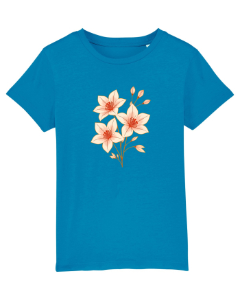 FLORAL GEOMETRIC HIBISCUS  Azur