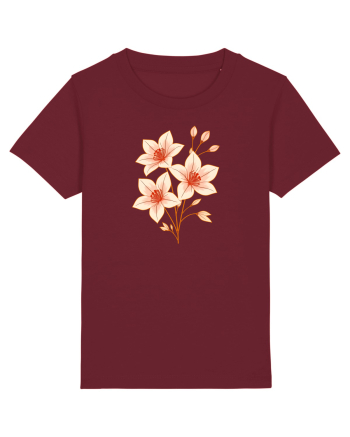 FLORAL GEOMETRIC HIBISCUS  Burgundy