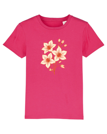FLORAL GEOMETRIC HIBISCUS  Raspberry