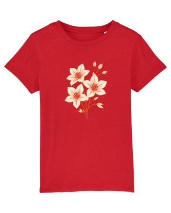 FLORAL GEOMETRIC HIBISCUS  Red