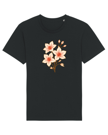 FLORAL GEOMETRIC HIBISCUS  Black