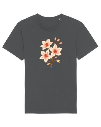 FLORAL GEOMETRIC HIBISCUS  Anthracite