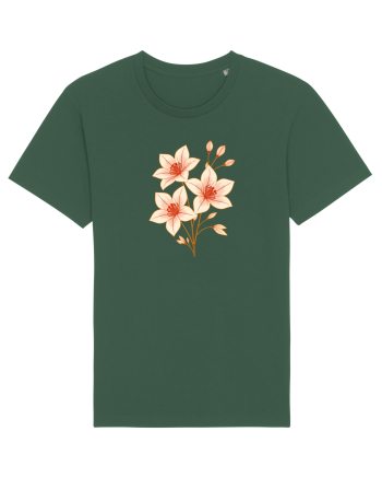FLORAL GEOMETRIC HIBISCUS  Bottle Green
