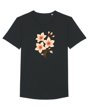 FLORAL GEOMETRIC HIBISCUS  Black