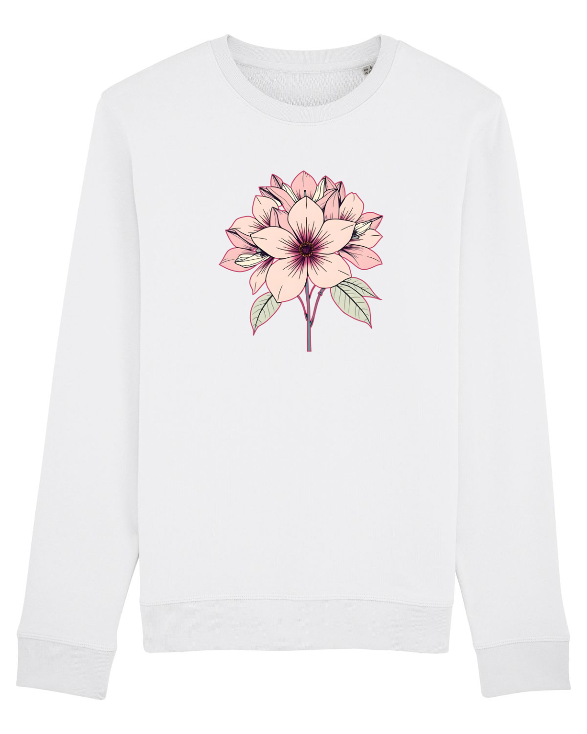 Bluză mânecă lungă Unisex Rise White