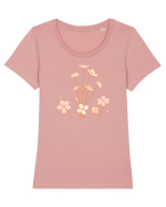 FLORAL GEOMETRIC - FLORI DE CAMP 1 Tricou mânecă scurtă guler larg fitted Damă Expresser
