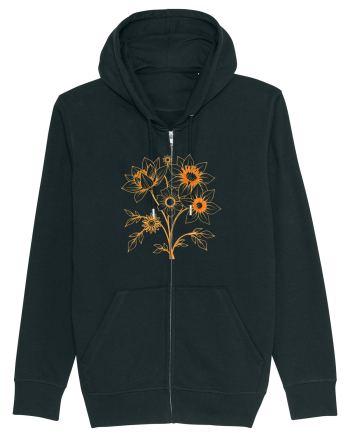 FLORAL GEOMETRIC - FLORI SALBATICE 1 Black