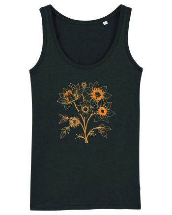 FLORAL GEOMETRIC - FLORI SALBATICE 1 Black