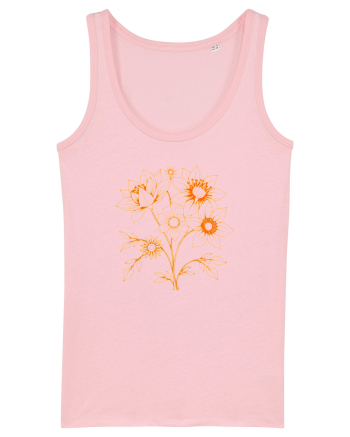FLORAL GEOMETRIC - FLORI SALBATICE 1 Cotton Pink
