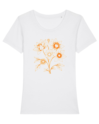 FLORAL GEOMETRIC - FLORI SALBATICE 1 White