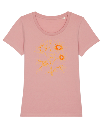 FLORAL GEOMETRIC - FLORI SALBATICE 1 Canyon Pink