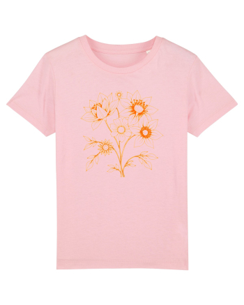 FLORAL GEOMETRIC - FLORI SALBATICE 1 Cotton Pink