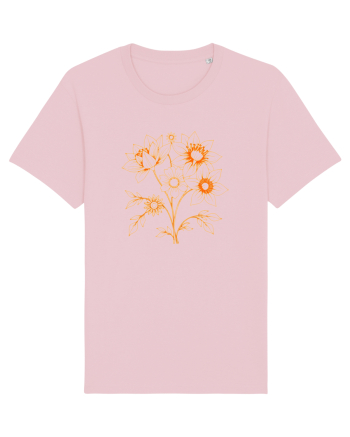 FLORAL GEOMETRIC - FLORI SALBATICE 1 Cotton Pink