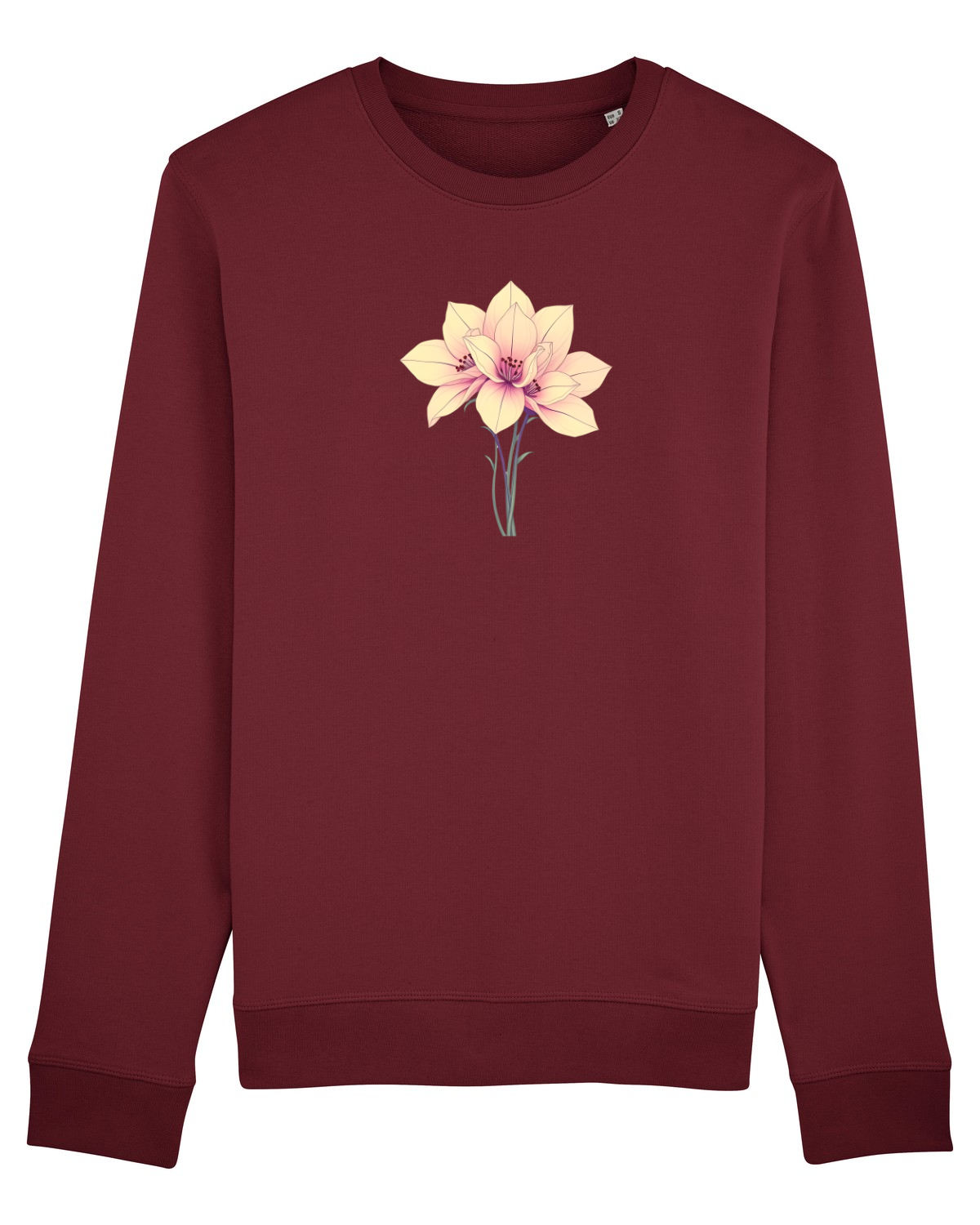 Bluză mânecă lungă Unisex Rise Burgundy