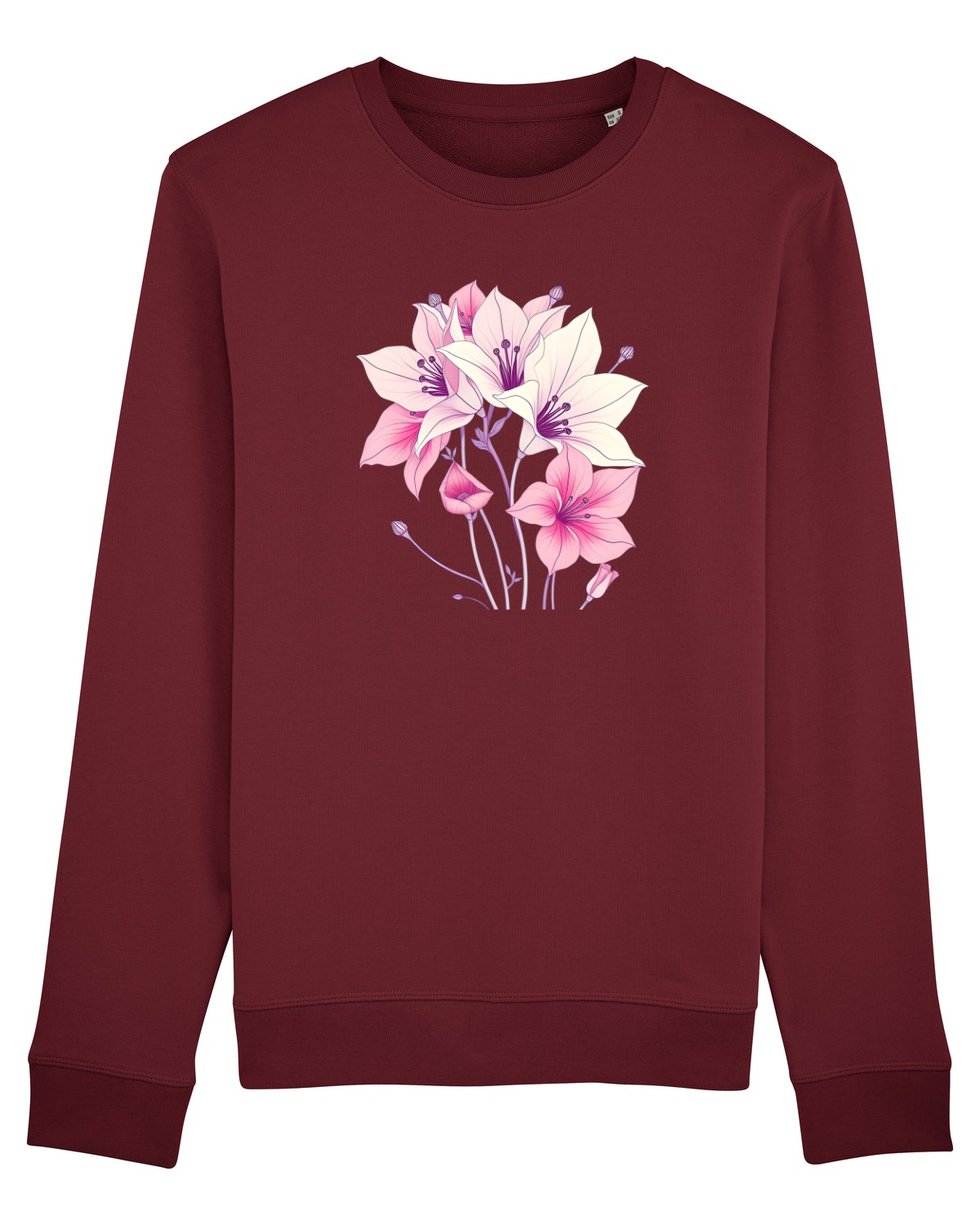 Bluză mânecă lungă Unisex Rise Burgundy