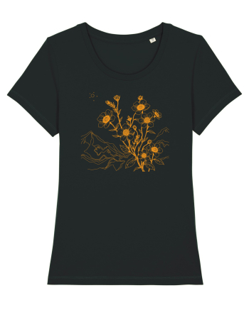 FLORAL GEOMETRIC PEISAJ MUNTE 3 Black