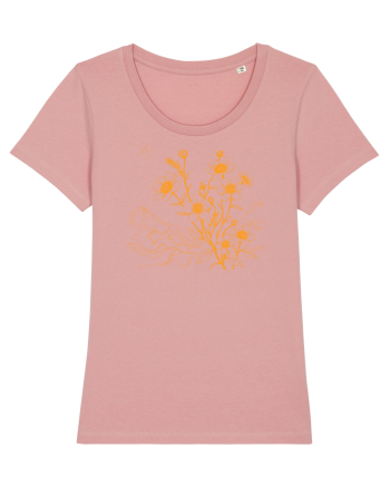 FLORAL GEOMETRIC PEISAJ MUNTE 3 Canyon Pink