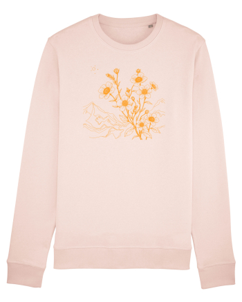 FLORAL GEOMETRIC PEISAJ MUNTE 3 Candy Pink