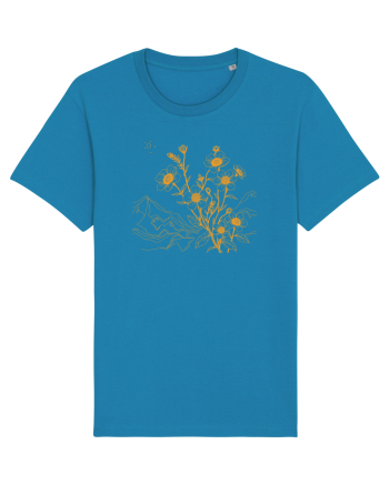 FLORAL GEOMETRIC PEISAJ MUNTE 3 Azur