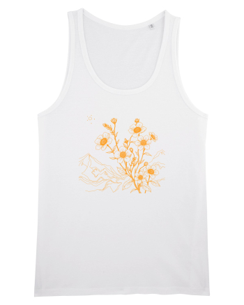 FLORAL GEOMETRIC PEISAJ MUNTE 3 White