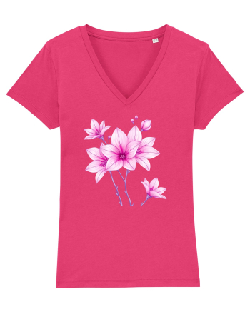 FLORAL GEOMETRIC 10 Raspberry