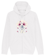 FLORAL GEOMETRIC ORHIDEE  Feminitate Hanorac cu fermoar Unisex Connector