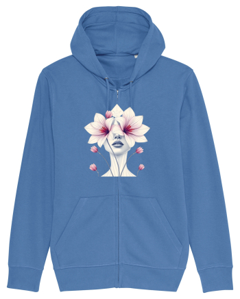 FLORAL GEOMETRIC ORHIDEE  Feminitate Bright Blue