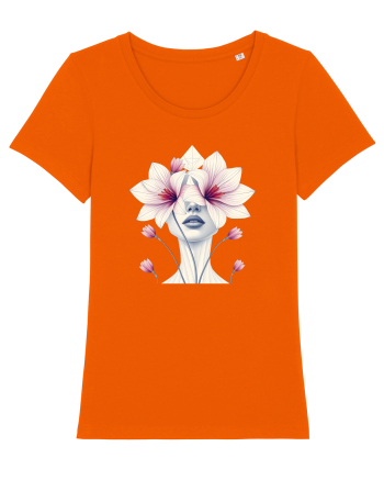 FLORAL GEOMETRIC ORHIDEE  Feminitate Bright Orange