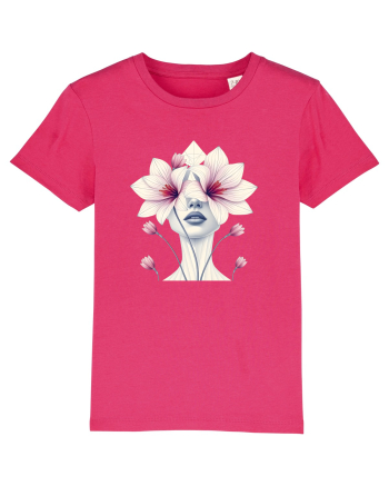 FLORAL GEOMETRIC ORHIDEE  Feminitate Raspberry