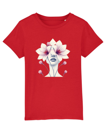 FLORAL GEOMETRIC ORHIDEE  Feminitate Red