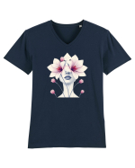 FLORAL GEOMETRIC ORHIDEE  Feminitate Tricou mânecă scurtă guler V Bărbat Presenter