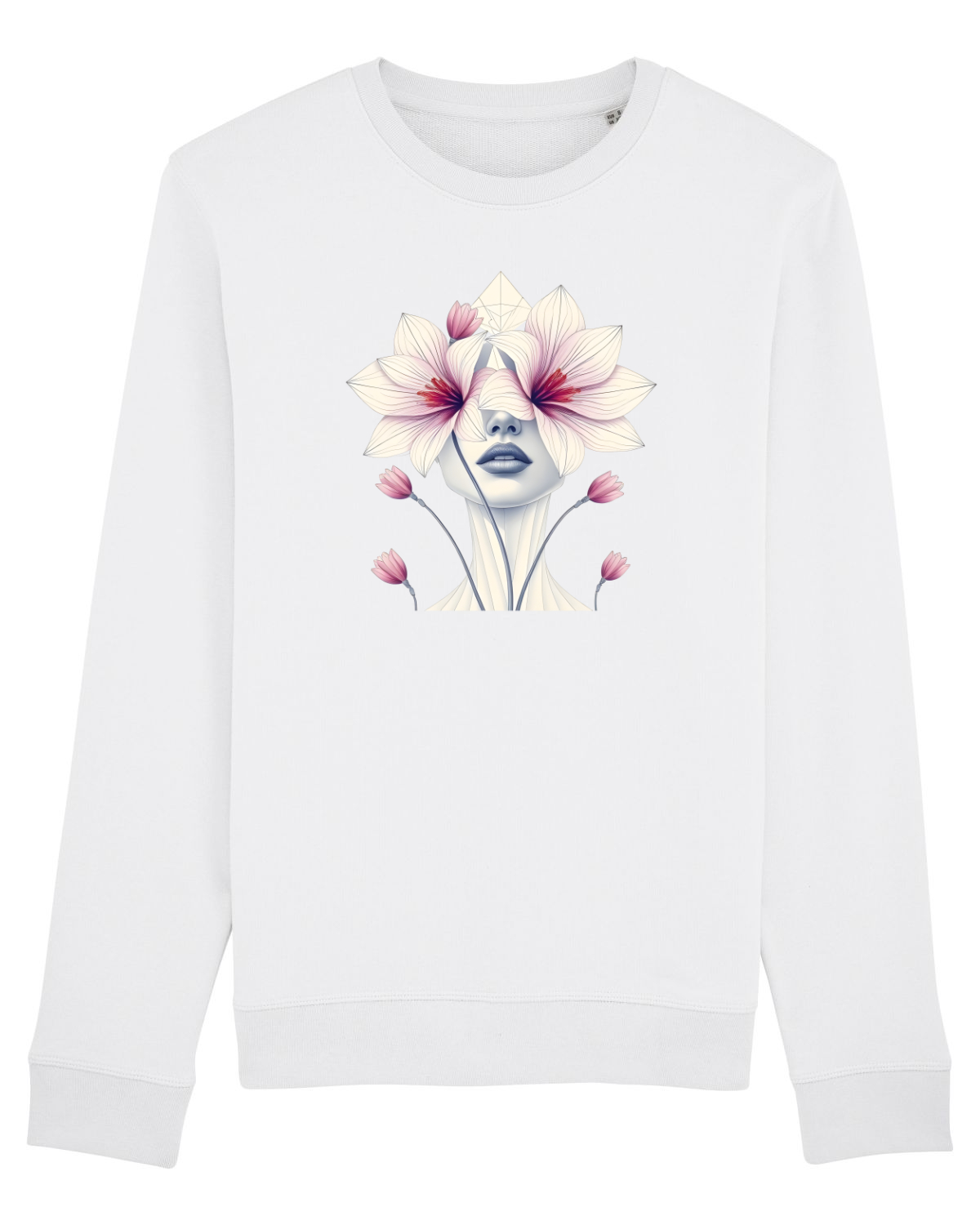 Bluză mânecă lungă Unisex Rise White